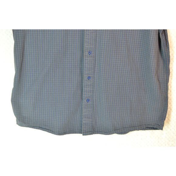The North Face Men's XXL Blue Plaid Short Sleeve Button Down Shirt - Picture 3 of 10